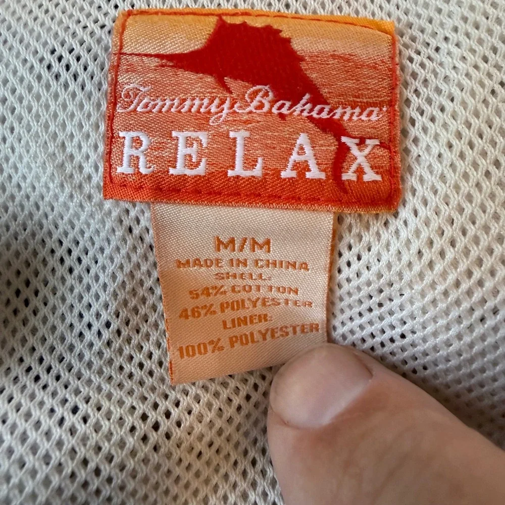 Tommy Bahama Relax Mens Swim Trunks Board‎ Shorts Size M Striped Palm Print